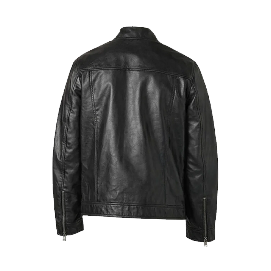 Men’s Black Moto Leather Jacket