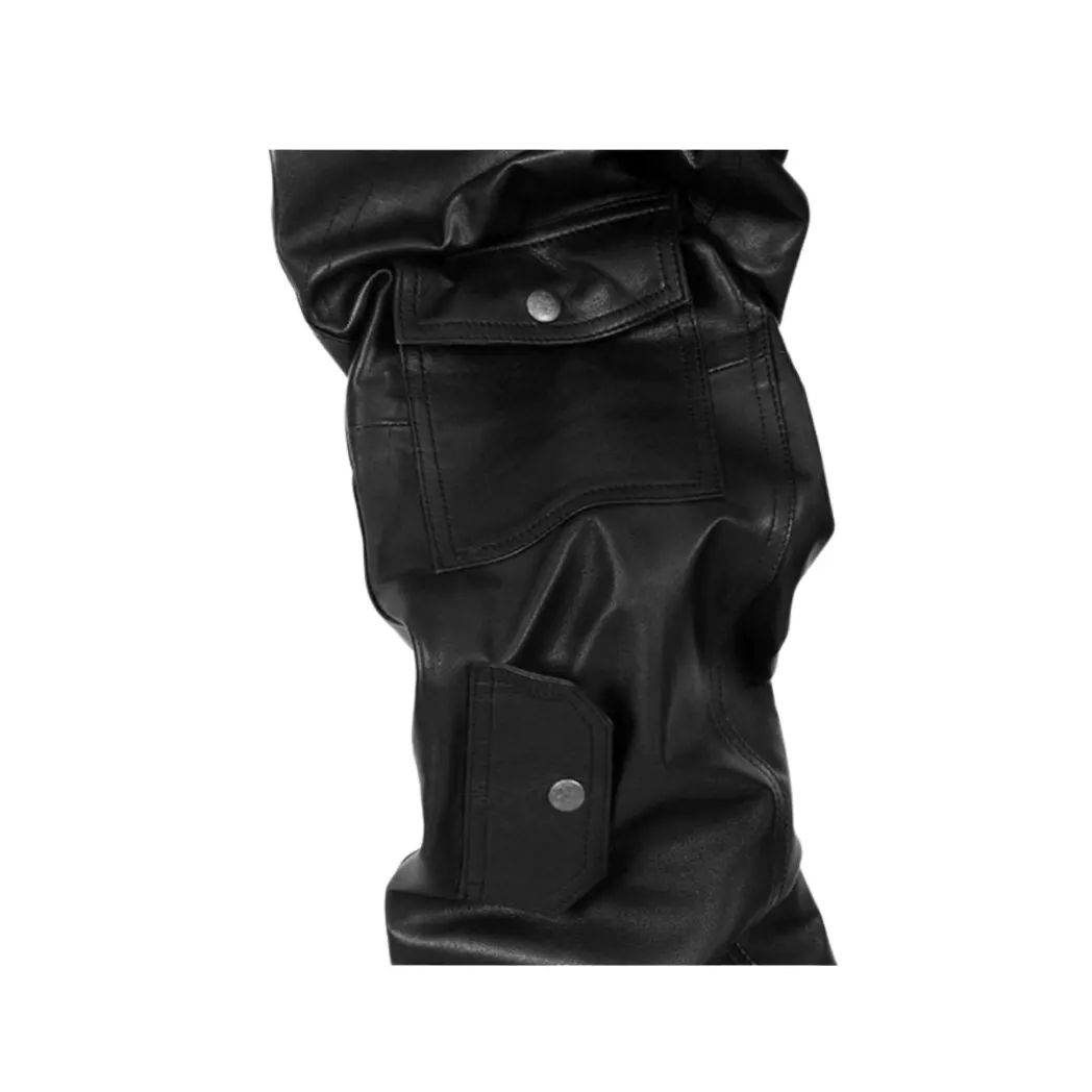 Men’s Genuine Cargo Style Leather Pant
