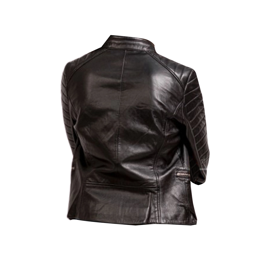 Women Bara Black Motorcycle Jacket