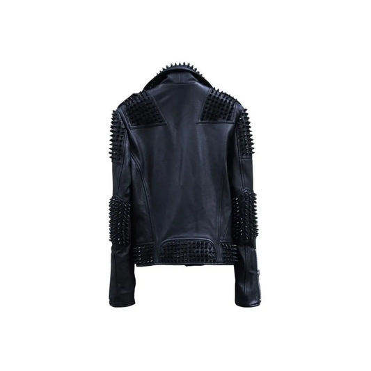 Mens Rock Punk Studded Biker Jacket