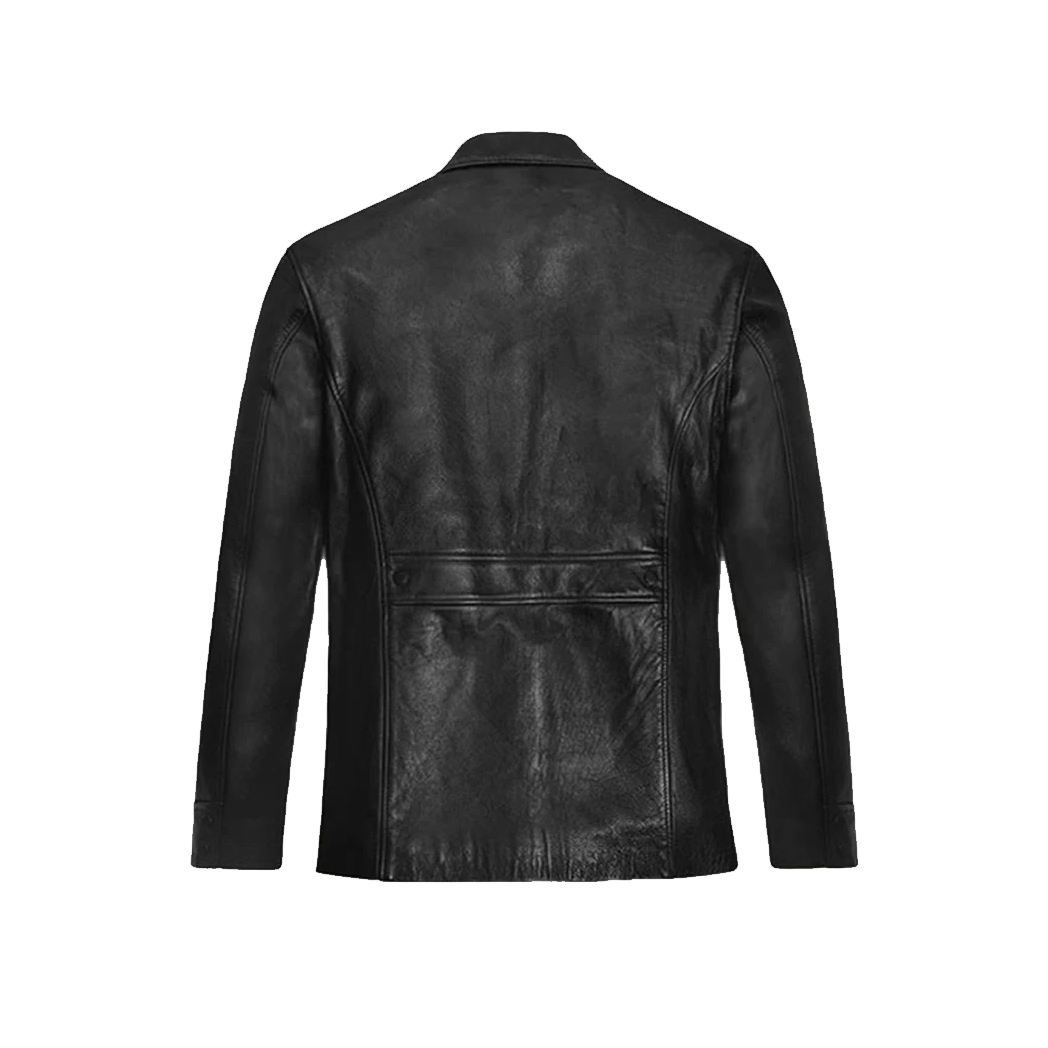 Mens Johnny Depp Black Leather Jacket