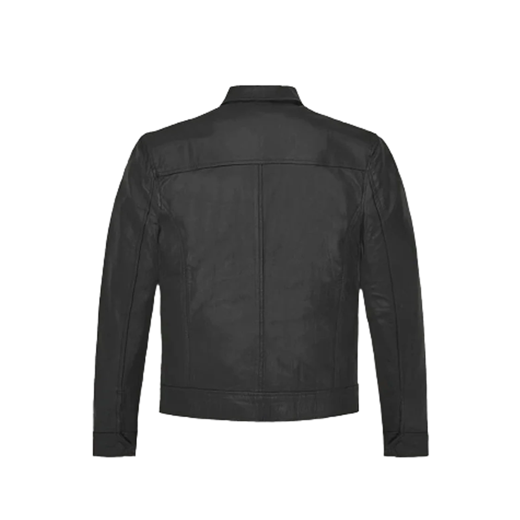 Mens Pierce Brosnan The Out-laws Black Leather Jacket