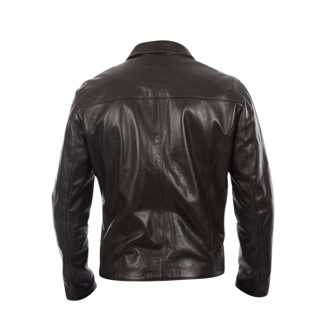 Men Brown Italian Real Leather Jacket