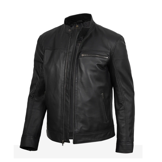 Men’s Bickford Black Leather Jacket