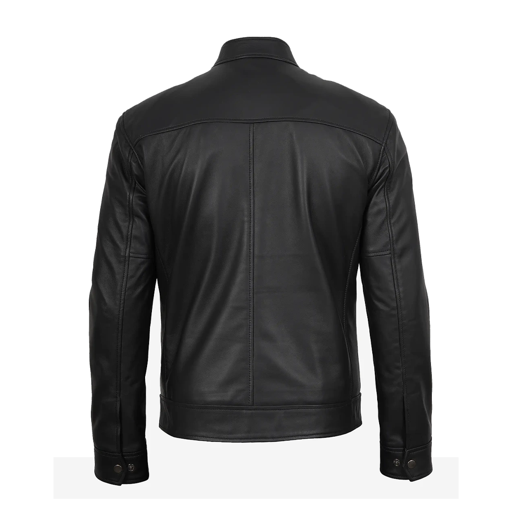 Men’s Bickford Black Leather Jacket