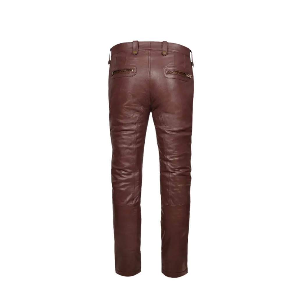 Mens Outfit Brown Leather Pants