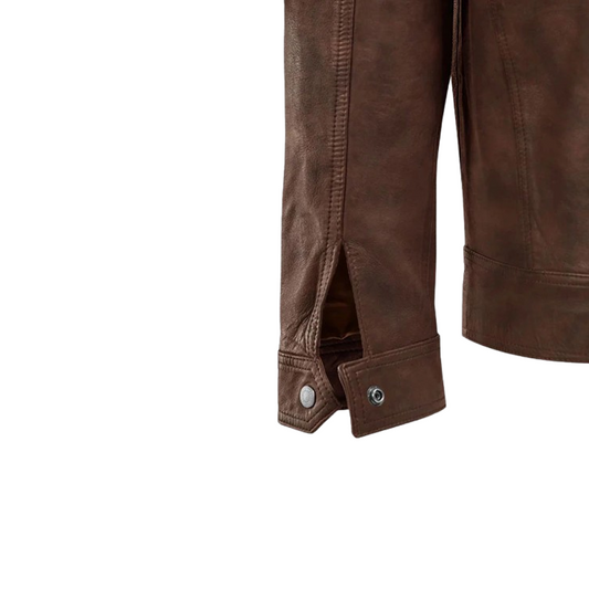 Mens Thunder Storm Spanish Brown Biker Leather Jacket