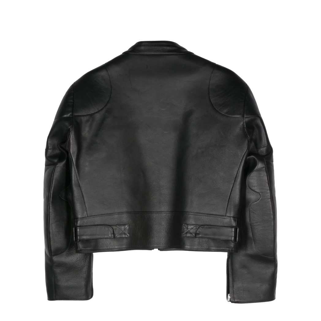 Mens Vetements Securite Black leather Jacket