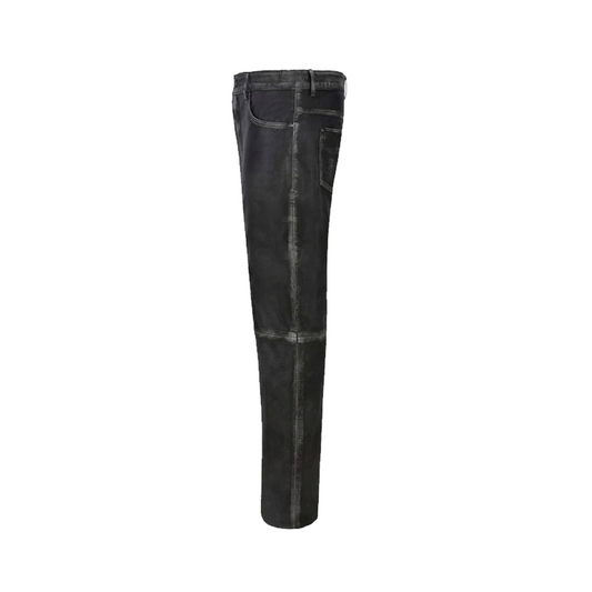 Men’s Slim Fit Jogging Leather Trousers