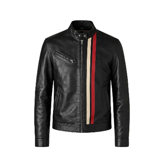 Men’s Black Moto Leather Jacket
