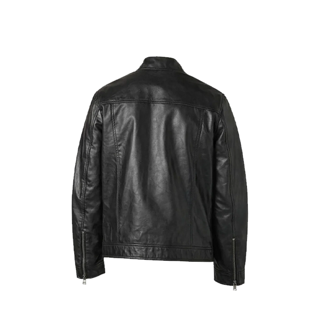Men’s Black Moto Leather Jacket