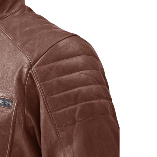 Firefly Moto Tan Biker Leather Jacket
