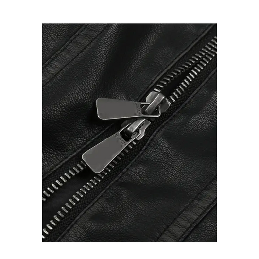 Oversize Vegan Leather Racing Jacket