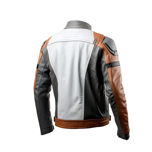 Men’s Sheepskin Cafe Racer Motorcycle Leather Jacket