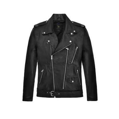 Bruno Mars Black Leather Biker Jacket