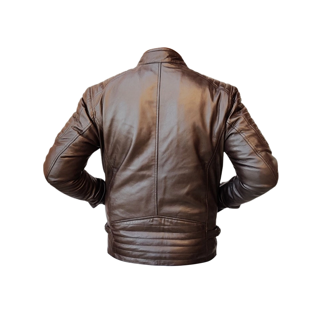 Men Handmade Slim Fit Leather Jacket