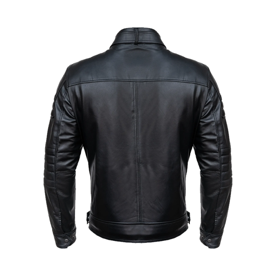 Men’s Motorcycle Black Leather Jacket