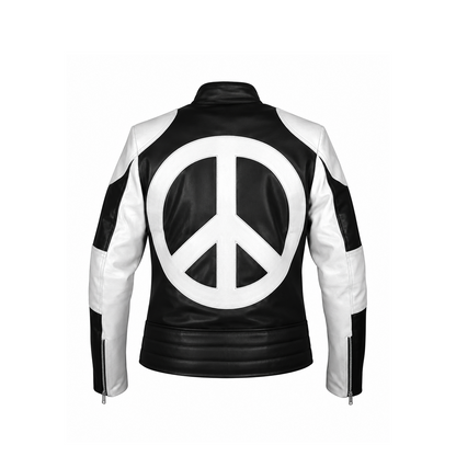 Ladies Red Heart Leather Jacket