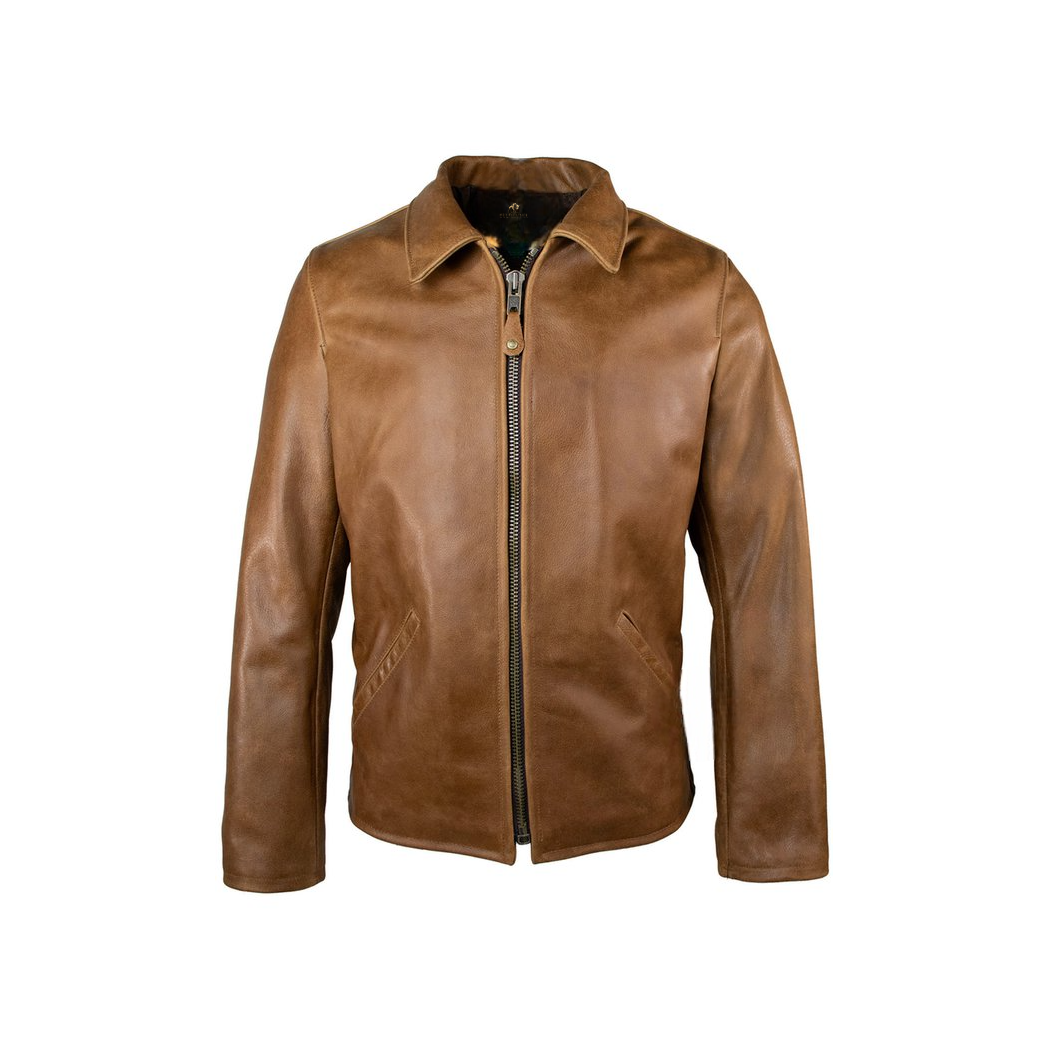 Men’s Waxy Buffalo Sunset Brown Leather Jacket