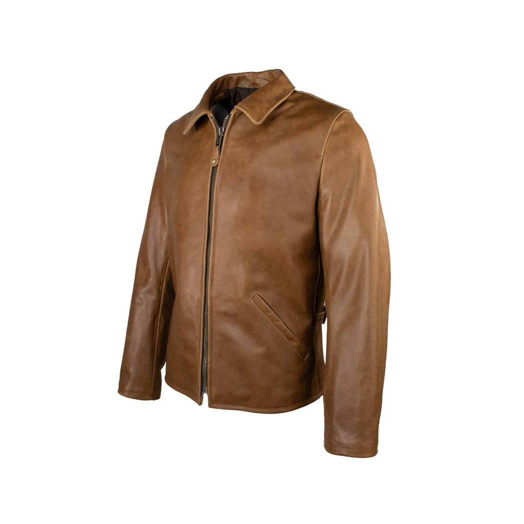 Men’s Waxy Buffalo Sunset Brown Leather Jacket