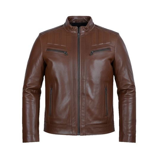 Men’s Brown Biker Leather Jacket