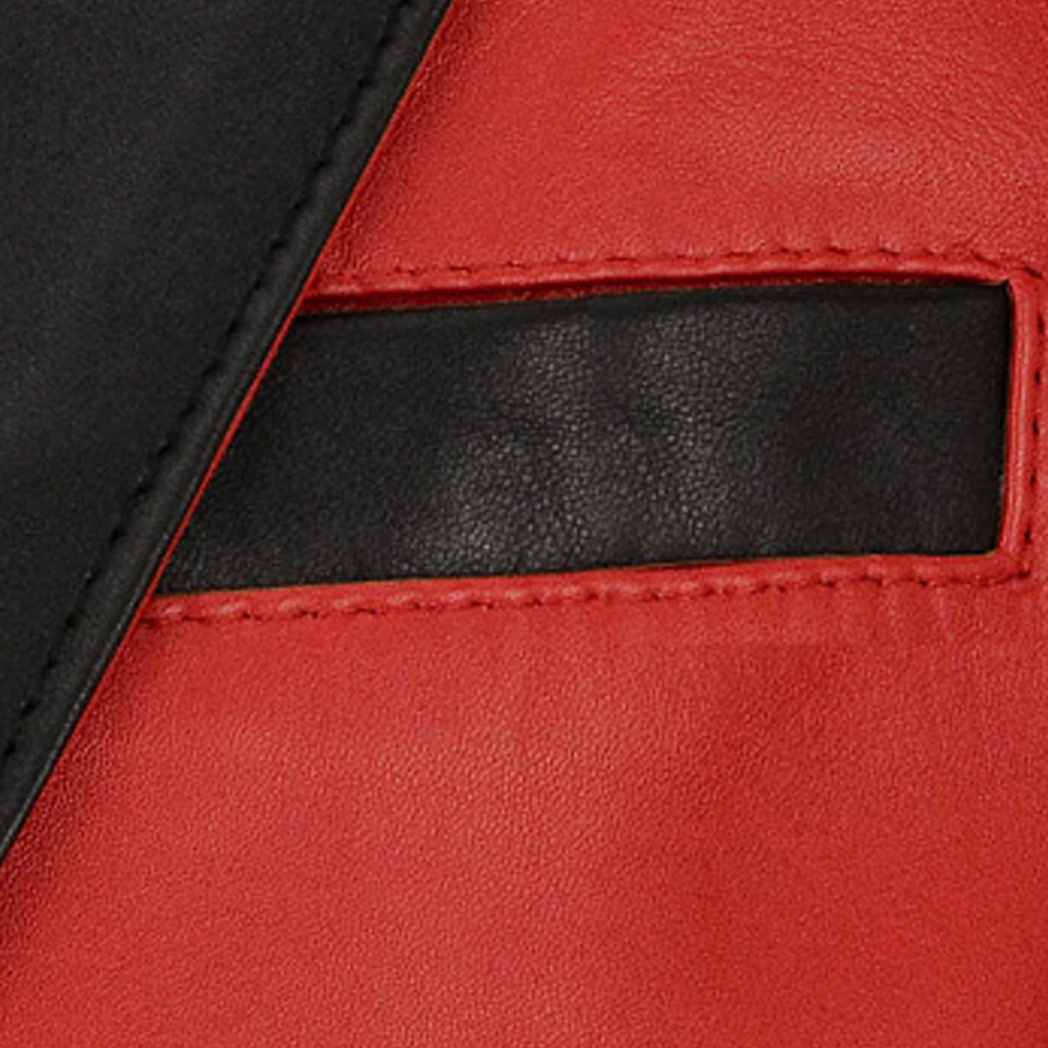 Mens Red Hampton Leather Blazer