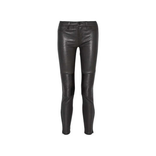 Womens Real Lambskin Leather Skinny Pants