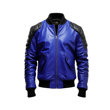 Men’s Blue & Black Bomber Jacket