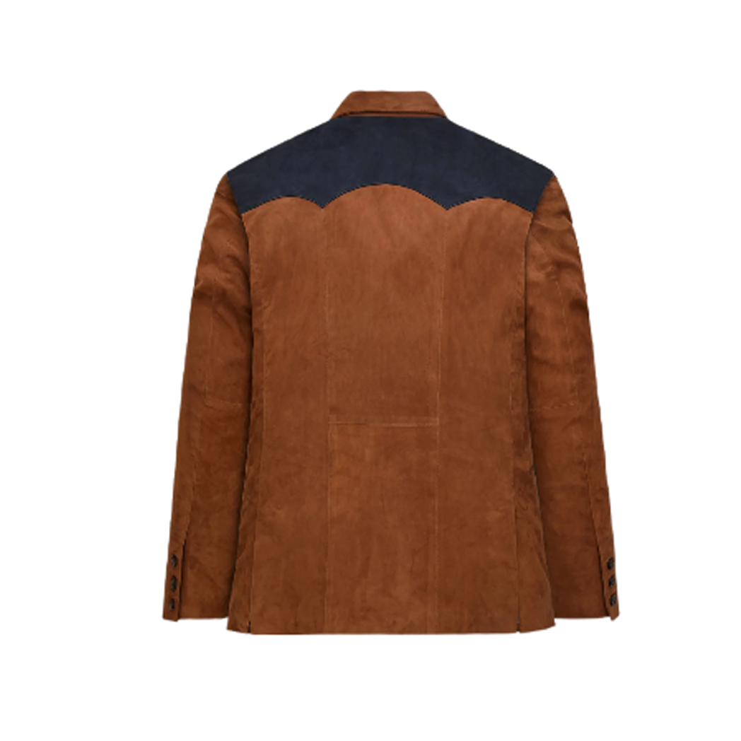 Mens Suede Western Leather Blazer