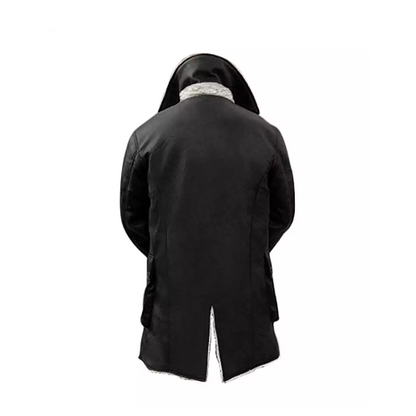 Men’s Black Bane Sherpa Leather Coat