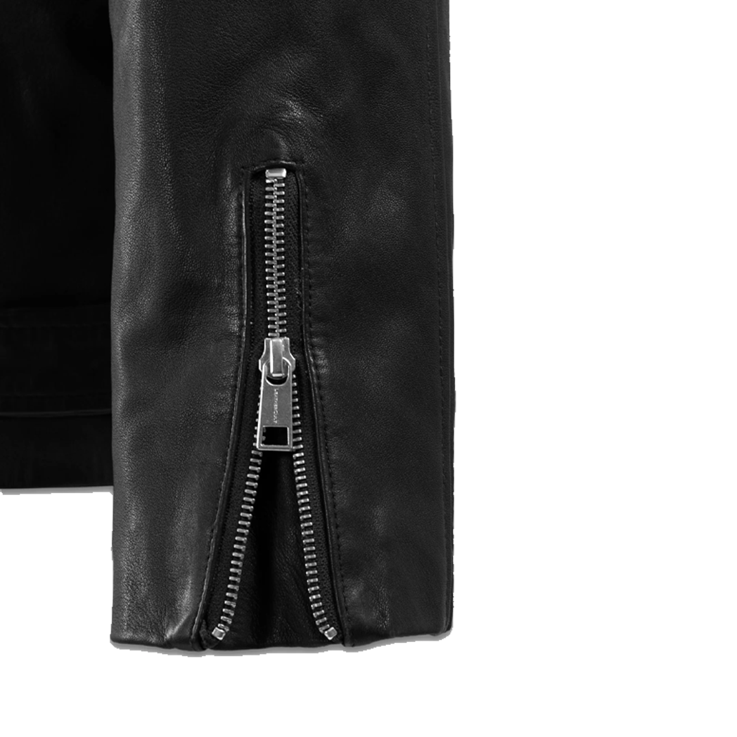 Mens Dauntless Black Biker Leather Jacket