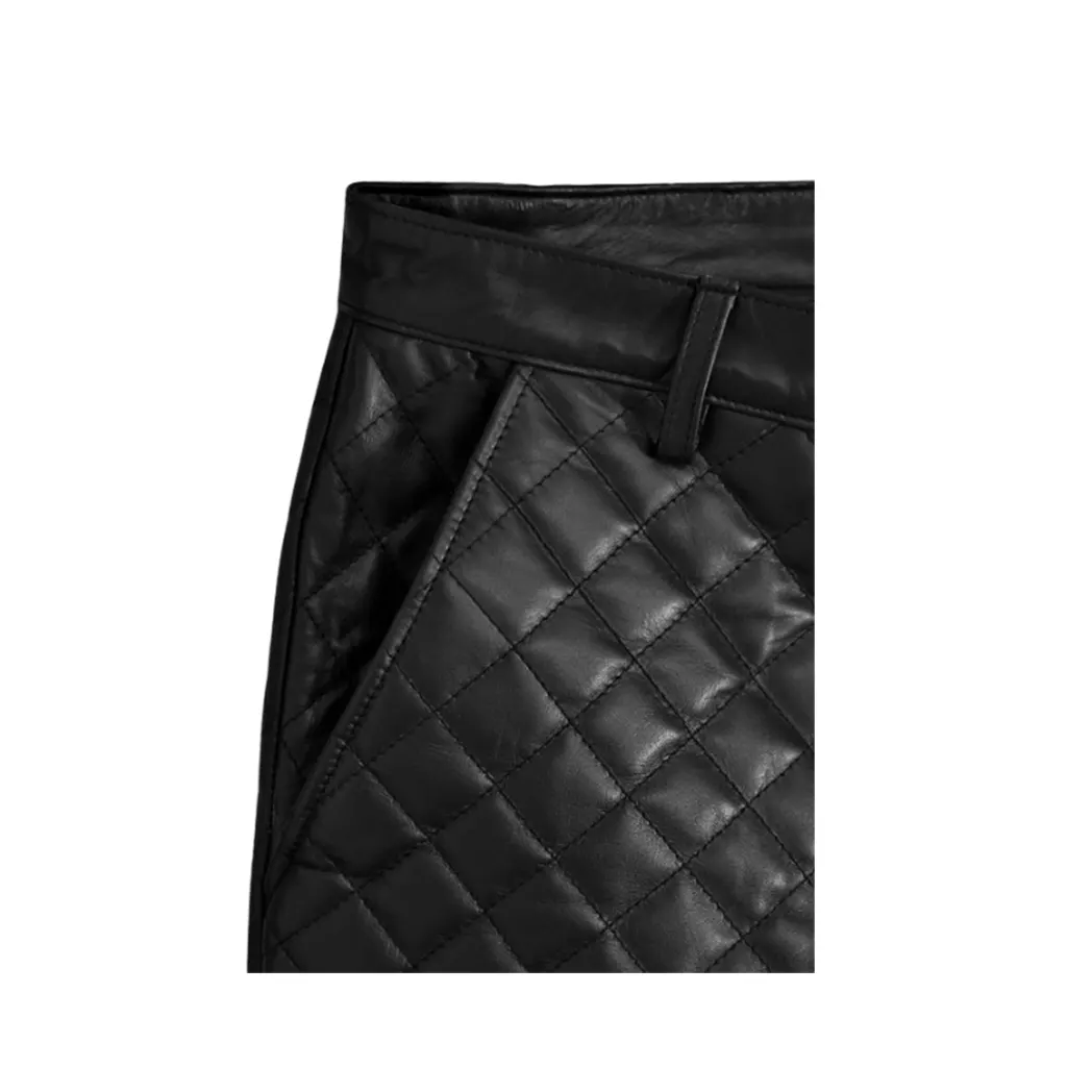Bocelli Quilted Leather Pants