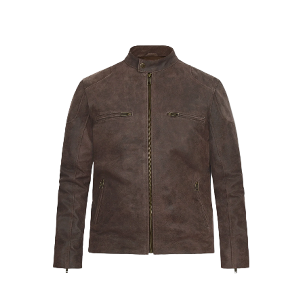 Mens Captain America Chris Evans Brown Leather Jacket
