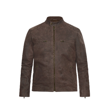 Mens Captain America Chris Evans Brown Leather Jacket