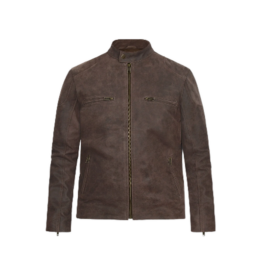 Mens Captain America Chris Evans Brown Leather Jacket