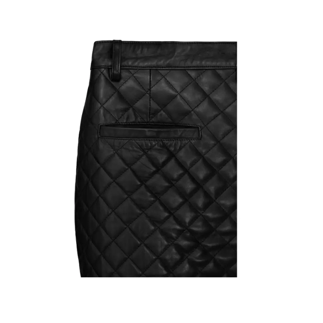 Bocelli Quilted Leather Pants