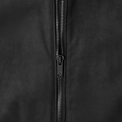 Men’s Black Matte Racer Leather Jacket