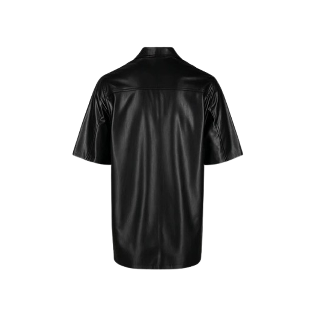 Men’s Black Sleeves Leather Shirt