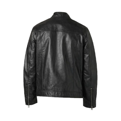 Men’s Black Moto Leather Jacket