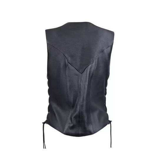 Women Biker Leather Vest