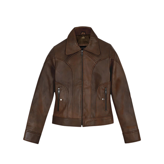 Women Alexandra Daddario San Andreas Leather Jacket