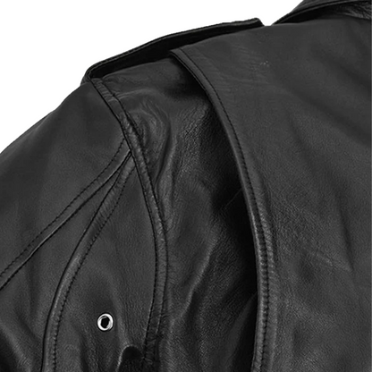 Bruno Mars Black Leather Biker Jacket