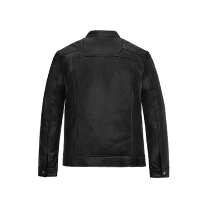 Mens Jason Statham Expend4bles Black Leather Jacket