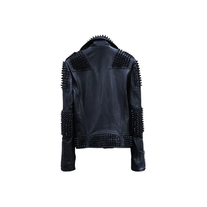 Mens Rock Punk Studded Biker Jacket