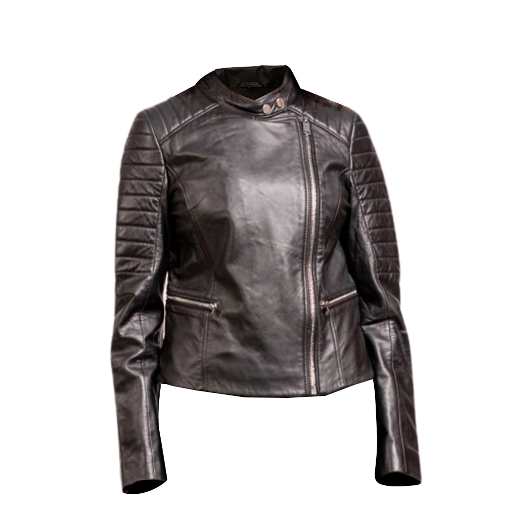 Women Bara Black Motorcycle Jacket
