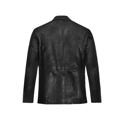Mens Johnny Depp Black Leather Jacket