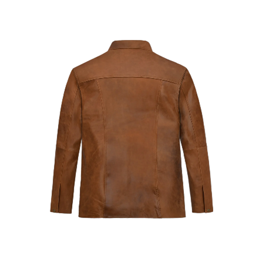 Mens Jean Claude Van Johnson Season 1 Leather Jacket