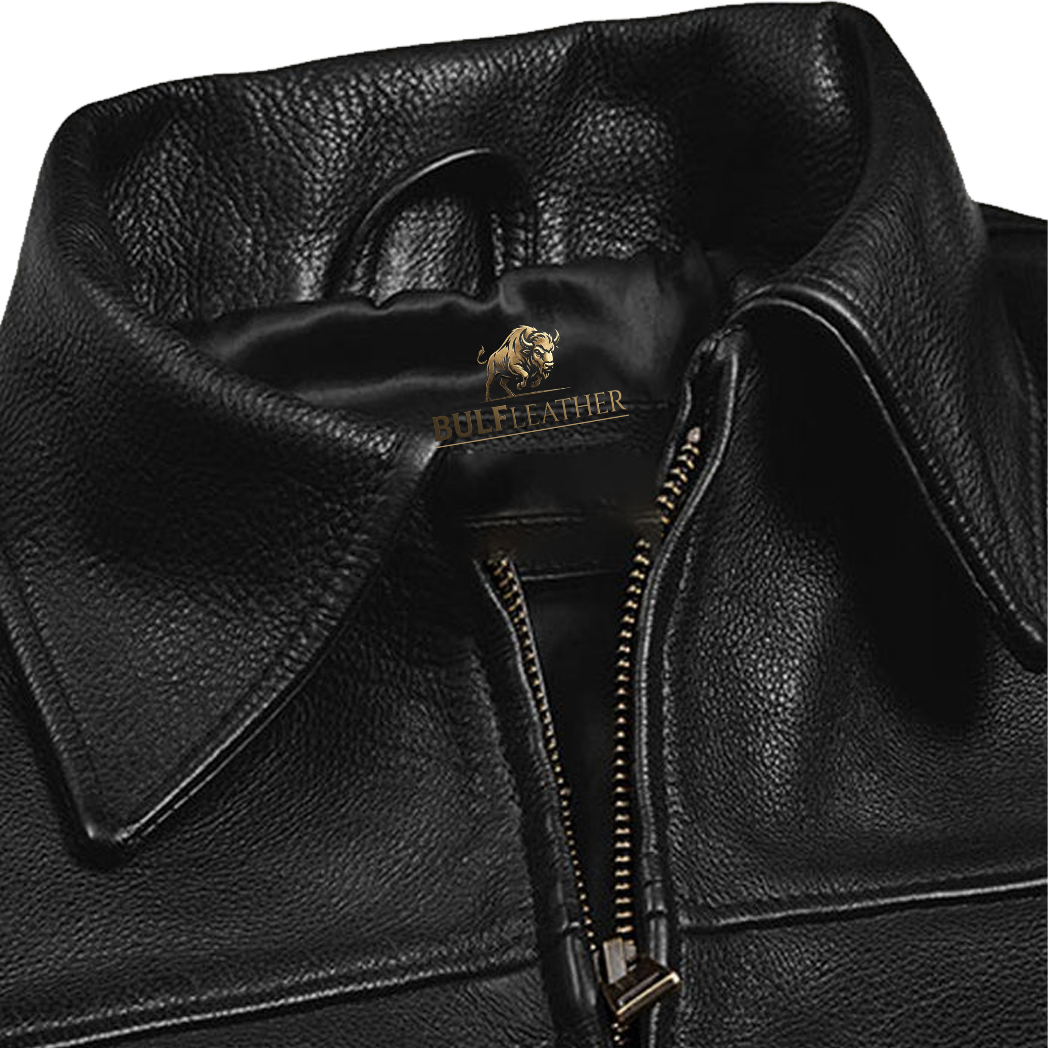 Mens Johnny Depp Black Leather Jacket