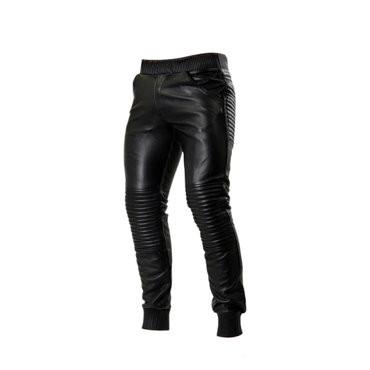Leather Jogger Pants