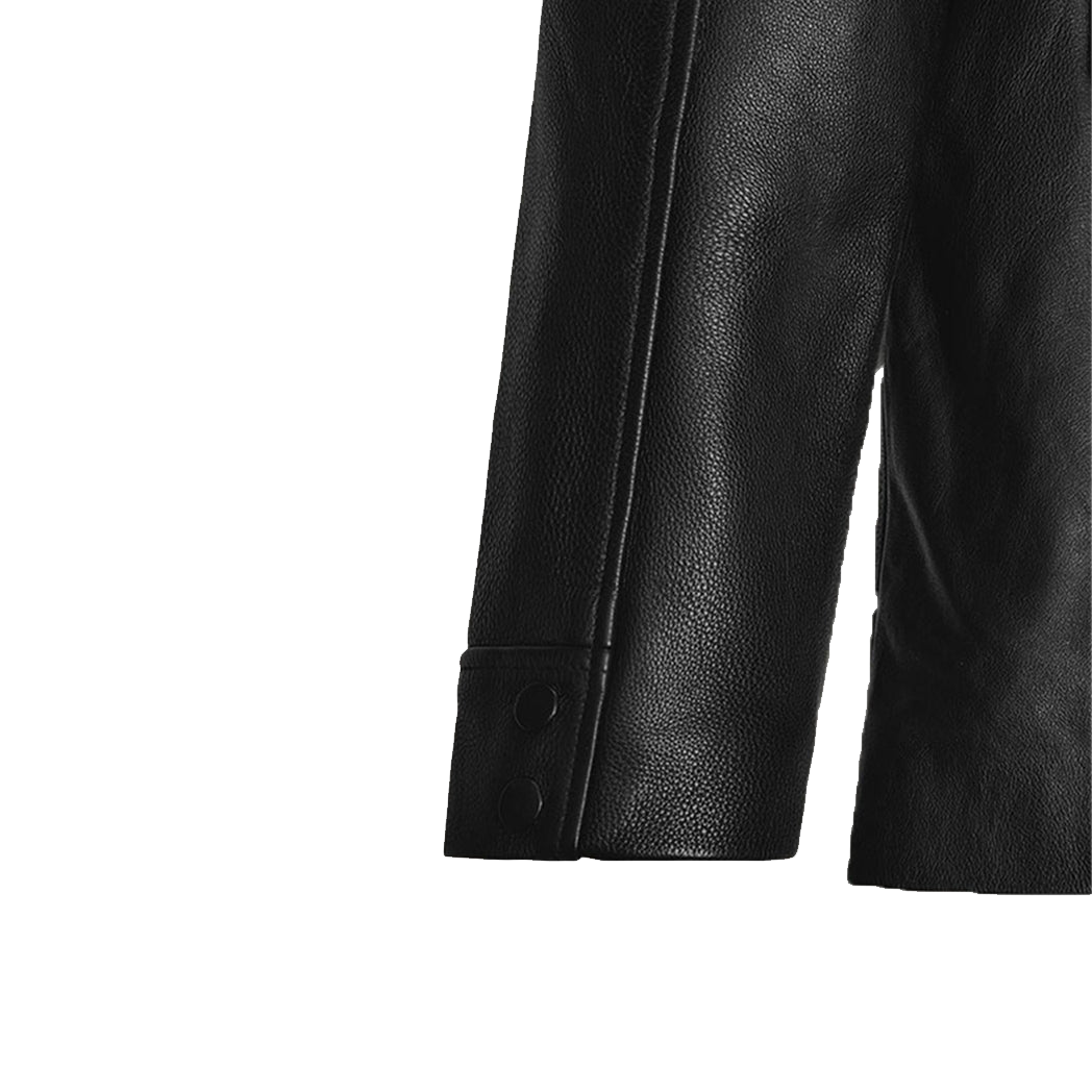 Mens Johnny Depp Black Leather Jacket